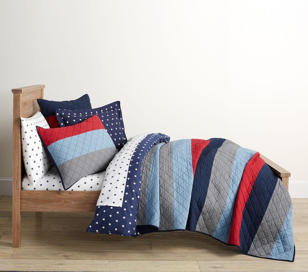 Block Stripe Bedding Look